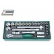 S04H4125SP / 25 PCS 1/2" DRIVE SOCKET WRENCH SET METRIC SIZE: 10 to 32 MM